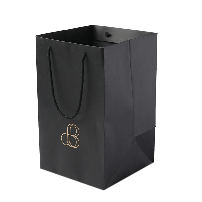 White Eco-friendly Recyclable Kraft Paper Gift Bags for Promotion & Supermarket Use Custom Logo Offset Printing Bulk Orders