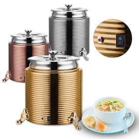 YITIAN 10L Electric Soup Kettle Warmer Stainless Steel Restaurant Buffet Hotel Use Tureen with Adjustable Temperature 220V