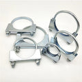 M8 Threaded U Bolted Clamp Universal Galvanized Exhaust Clamp 45 / 48 / 50 / 52 mm