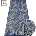 New White Beaded Pearls Embroidery African Dubai Net Tulle Bridal Sequin Lace Fabric for Dress