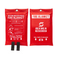 Eco-Friendly 1x1m Fiberglass Fire Blanket 550Â°C REACH/CE Certified PFAS-Free & Non-Toxic
