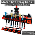 5-Hook Wall Mount Metal Aerosol Spray Can Organizer Heavy Duty Waterproof Garage Storage Rack 5 Holes for Spray Bottles Garden