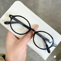 Fashion Glasses Trendy Retro TR90 Oval Glasses Eyewear Exquisite Anti-blue Light Glasses Lentes De Sol