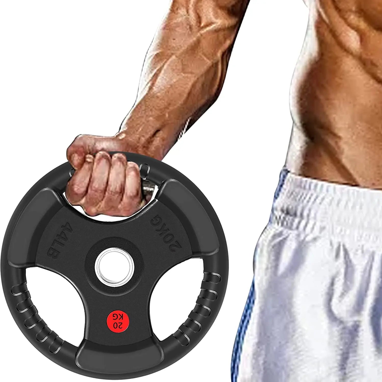 Custom Three-hole Steel Color Coated Barbell Disc Gym Weight Plates for Home Gym Use Unisex