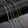 Stainless Steel Classic Style Snake Chains Necklace Twist Rope Jewelry Fashion Long Chains Accessories Colorful Snake Chains