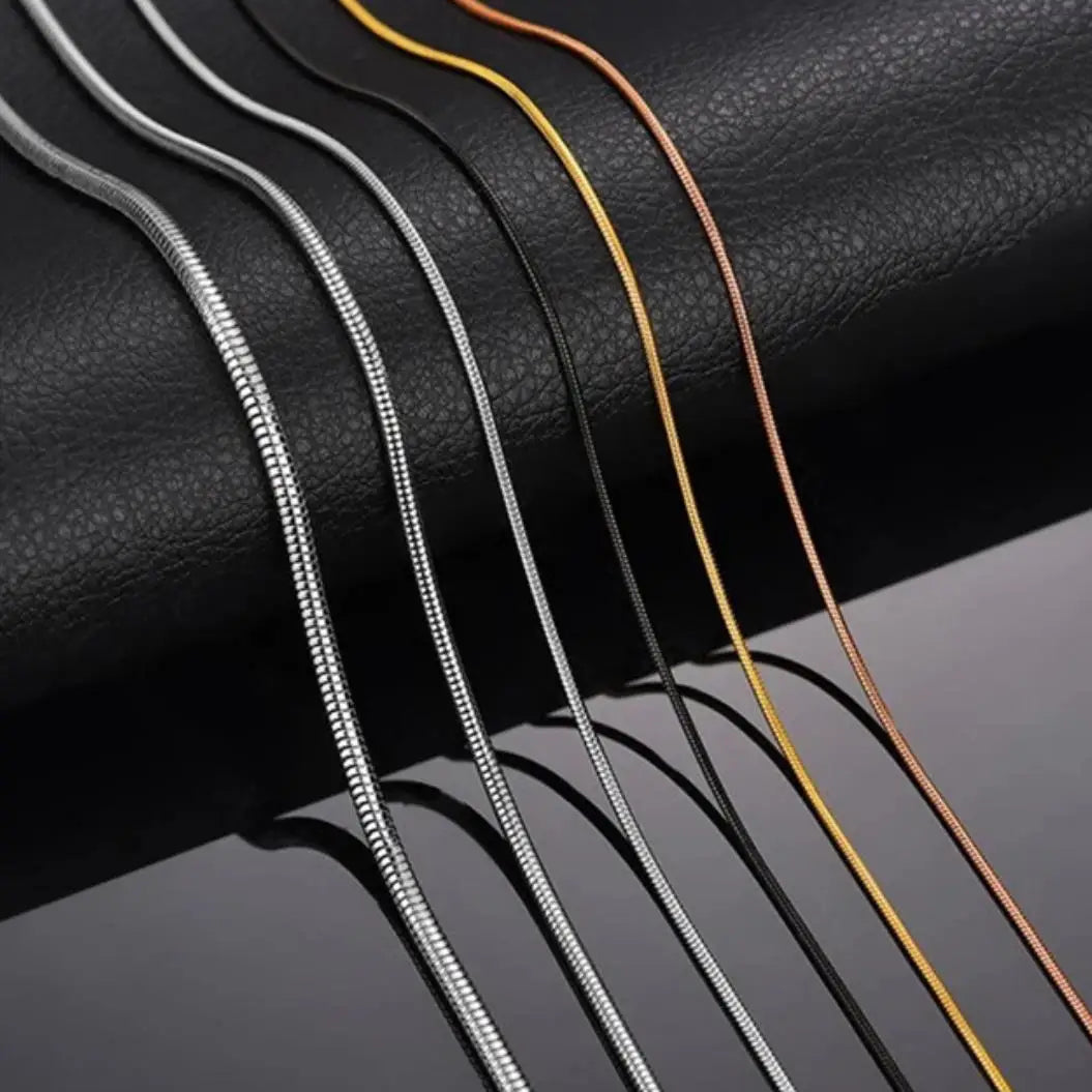 Stainless Steel Classic Style Snake Chains Necklace Twist Rope Jewelry Fashion Long Chains Accessories Colorful Snake Chains