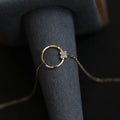 Cute INS Fashion Pure 925 Sterling Silver Thin Chain Circle Round Zircon Flower Charm Bracelets for Women Girls Jewelry