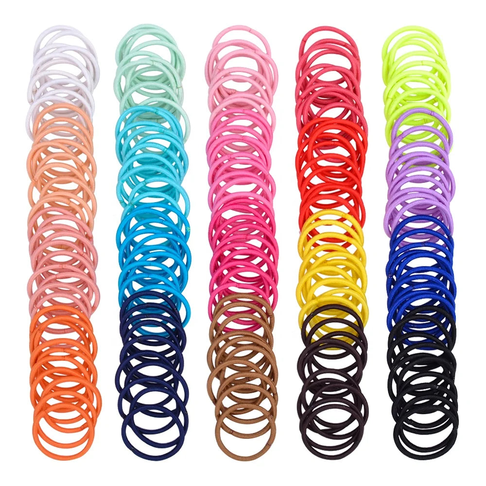 E-Magic Professional  3 Cm Dia  Elastic Rubber Hair Accessories Factory Colorful Kids Girls Rubber Small Hair Ties for Girls