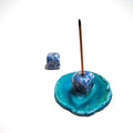 DIY New Crystal Blue Spot Jasper Candle Holder Banquet Wedding Bar Party Home Decor Dinner