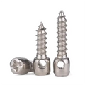 M4 8mm 10mm 12mm 14mm 16mm 20mm Nickel Plated Cylindrical Hole Lead Sealing Self Tapping Screw for Electric Meter Box DIN404