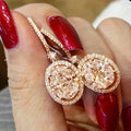 CAOSHI Oval Shape Cubic Zircon Stone Silver Gold Plating Dangle Earrings for Women Wedding Bride Earring Wedding