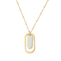 Hot Selling Classic Stainless Steel Personalized Fashion Diy Double-Layer Engraved Geometric Pendant Necklace