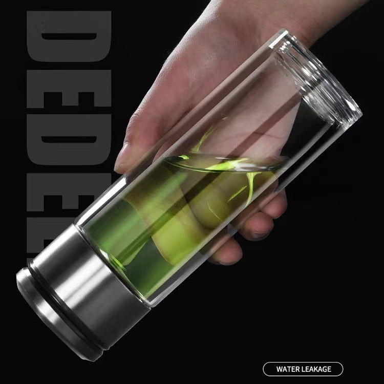 Wholesale Borosilicate Classic Hot Water Generic Glass Long Hot Tea Infuser Water Bottle for Tea