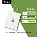 Custom Logo Printed Brown Recycled Kraft Paper Bag with Twist Handles for Household Food Packaging and Supermarket Use
