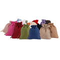 Burlap Various Colors Christmas Gift Jewelry Packing Drawstring Jute Pouch