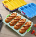4 Cavity Food Grade Non Stick French baguette Baking Mold Bread Baking Tray Oven Cake Mold Baking Tool