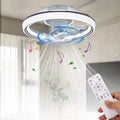 19" RGBW Smart LED Ceiling Fan Chandelier – 2700K-6500K, App & Remote Control – Bedroom – EU Local Stock
