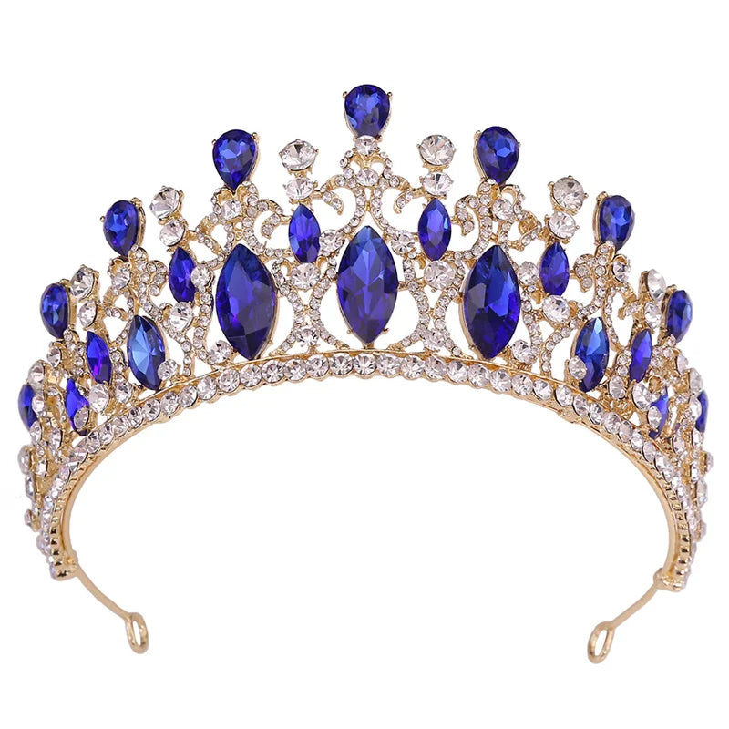 Princess Beauty Crystal Bride Crown Hair Jewelry Headbands Wedding Prom Crown Tiara for Women