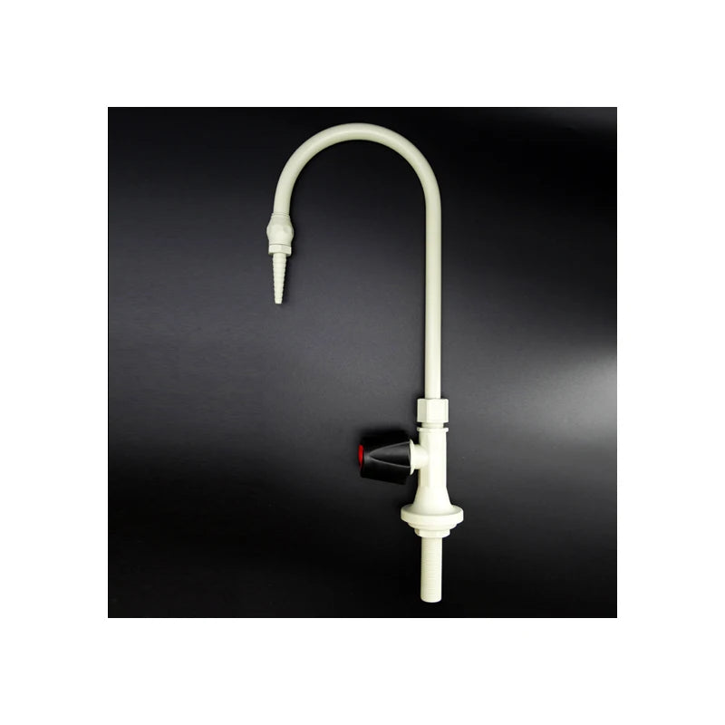 Factory Direct Khaki Gooseneck PP Faucet Industrial Design Style Chemical Resistant Laboratory Water Tap for Basin Use