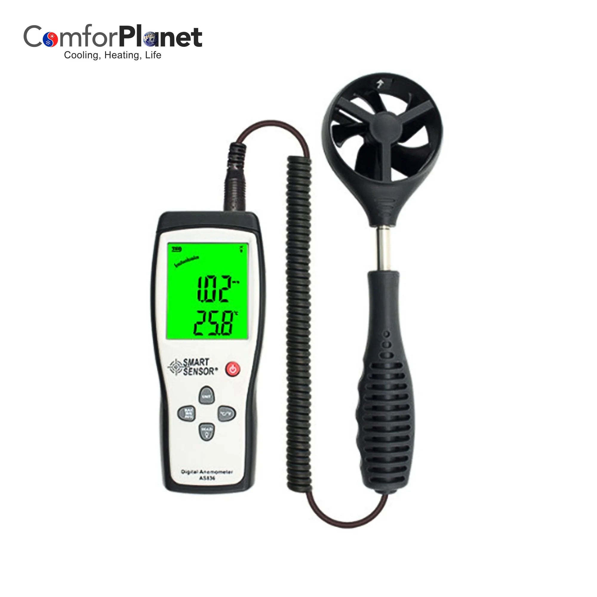 Wholesale Smart Sensor Portable Digital Relative Air Temperature AS836 Air-flow Anemometer Air Conditioning System Components