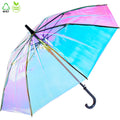 OVIDA  Diamond Shining  Iridescent EVA Plastic Bubble Umbrella Hot Sale Fashion Colorful Shiny Fluorescent Holo POE Umbrella