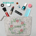 Subbank Custom Blank Sublimation Portable Felt Makeup Bag Coin Purse Makeup Cosmetic Canvas Bag with Zipper