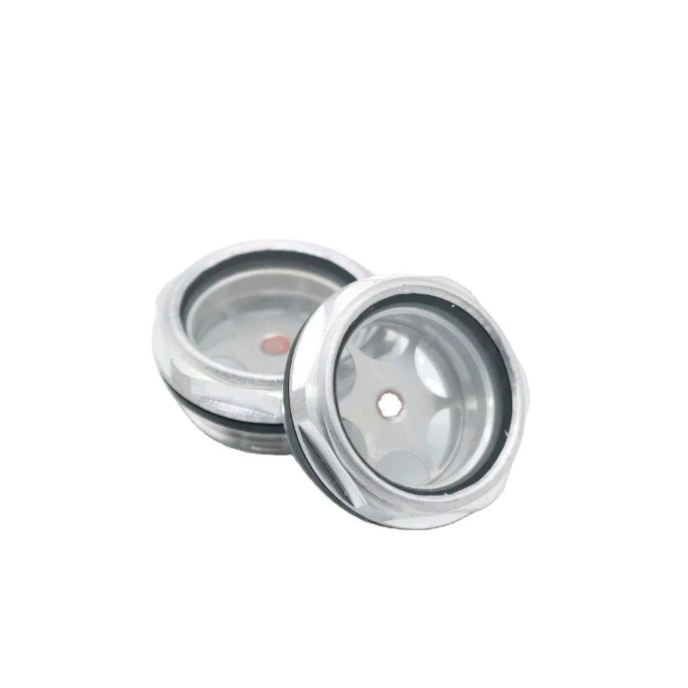 XZW Hot Sell Oil Leveler OIL LEVEL WINDOW Sight Glass Aluminum M39*1.5 for Air Compressor System with Male Connectivity
