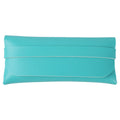 New Leather Hand-made Glasses case Folding Sunglasses case Color Simple Portable Leather Flat Lens Soft Bag