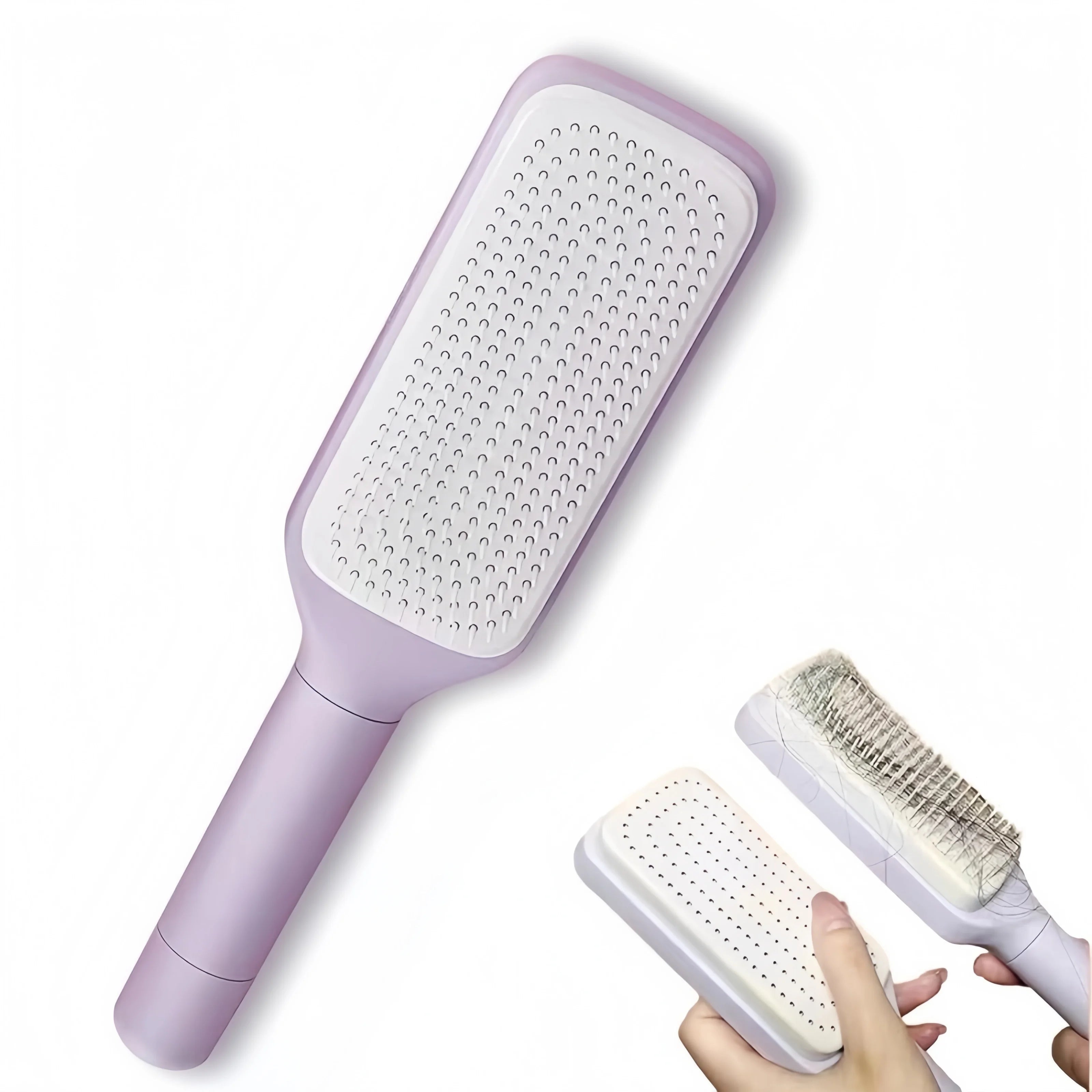24.5*6*2.5cm Self-Cleaning Hair Brush Hair Detangler Brush Hair Brushes for Women Retractable Comb