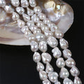 Natural White 14-15mm Freshwater Big Baroque Pearl String for Jewelry Making