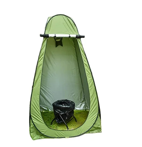 WOQI Outdoor Shower Tent Outdoor Waterproof Silver Anti-UV Coated Portable Dressing Room Privacy Shower Tents for Camping Beach