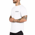 Wholesale Custom Logo Men's Sport Fitness Jersey O-Neck Short Sleeve Anime Tshirt with Print Pattern
