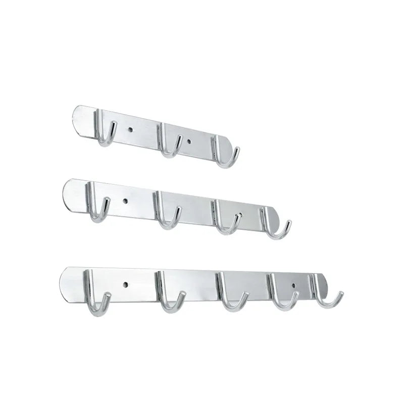 Nail-Free Hook 304 Stainless Steel Hook Bathroom Kitchen Hanger Strong Load-Bearing Door Rear Hanger