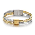 KALEN Unisex Fine Jewelry Fashion Bracelets Trendy Stainless Steel Men Herringbone Links Bracelet
