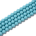 Loose Bulk Blue Green Howlite Turquoise Aqua Terra Jasper Bead Strand Smooth Round Stone Beads for Jewlery Making 4 6 8 10 12 mm