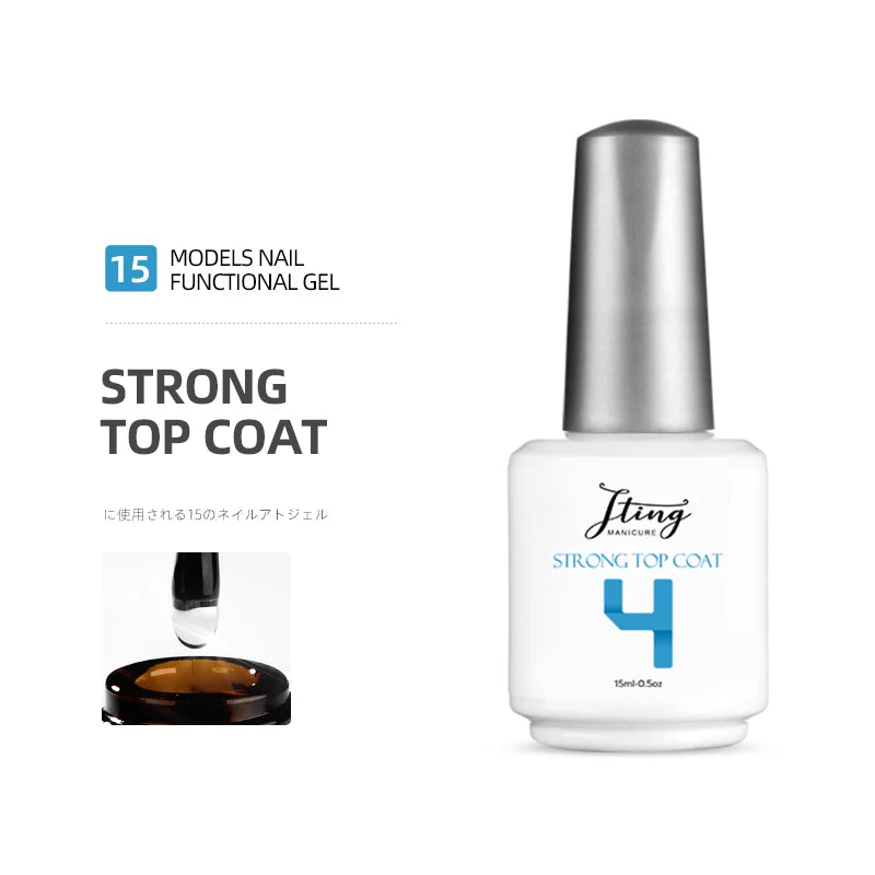 JTING Professional Wholesale New Style Diamond Top Coat Uv Gel Nail Polish OEM Private Label Available