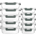 [10-Pack]Glass Meal Prep Containers with Lids Glass Food Storage Containers with Lifetime Lasting Snap Locking Lids