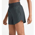 Factory Price Women's Running Shorts With Zipper Pocket High Waist Quick Dry Exercise Shorts With Lining