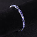 925 Silver Jewellery Bracelet Light Blue Gemstone Silver Rhodium Plated Lab Grown Sapphire Wholesale Tennis Chain Bracelet