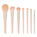 Private Label New Beginner Soft Synthetic Cosmetic Tool Pink Foundation Eye Shadow 7 Piece Makeup Brush Set