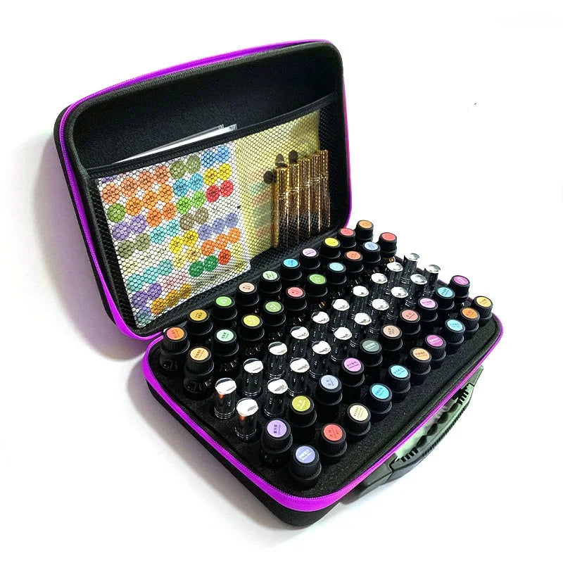 Hard Shell Essential Oil Carrying Case 60 Bottles EVA Essential Oils Storage Bag