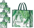Ruthbag Reusable Non-Woven Handled Medium Size Grocery Tote Bag Washable Letter Pattern