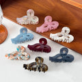 Yi YHJ Women's Hair Accessories Custom Floral Cute 6cm Bow Tie Clip Acetate Shark Clip Hair Claw Clips Girl Woman Wholesale