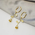 2022 New Arrival Rose Flower Ear Clip Delicate Fashion Gold Plated Rose Flower Earrings Women