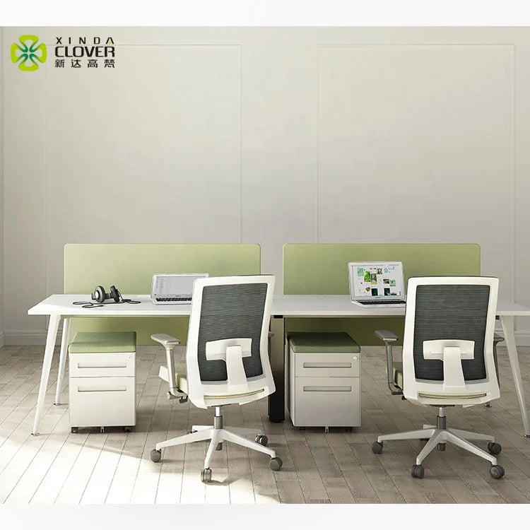Modern Extendable Bench Desk Set Small Work Station Office Furniture Commercial Metal Iron School European Classical Style
