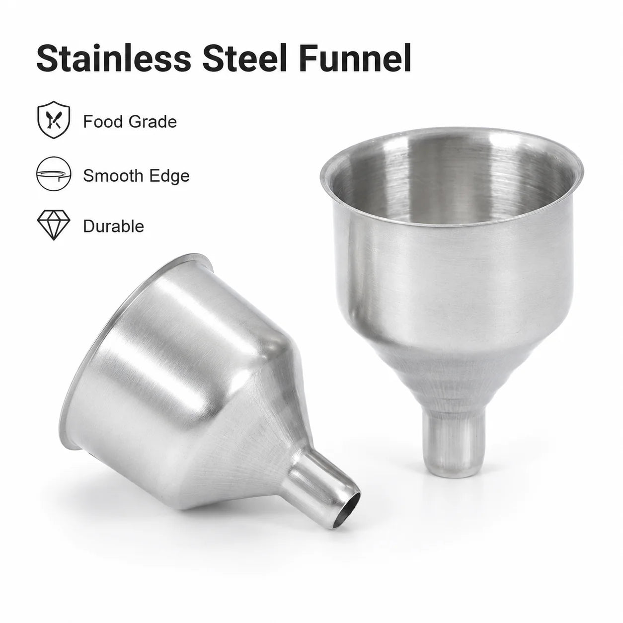 Small Mini Stainless Steel Metal Oil Funnel