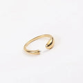 Europe Design Women One Head Big One Head Small Pearl Stainless Steel Open Ring