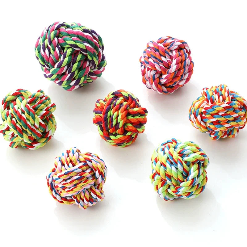 Manufacturers Spot Pet Cotton Rope Woven Toy Ball 9cm Pet Rope Toy New Chew Toy for Dogs