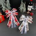 Fashion Christmas Tree Hanging Handmade DIY Cloth Ribbon Bow Tie Christmas Holiday Accessory Large Size Bow Tie