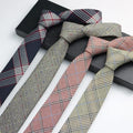 Wholesale Fashion Striped Neck Tie Corbatas for Men Women 6.5cm Casual Cotton Slim Tie 6cm White Black Cotton Neckties